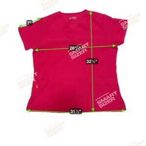 Womens Four Way Stretch BB Scrub Set Top & Pants - Red Size XL